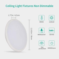 Delipop 12 Inch Ceiling Light 24W Surface Flat Led Ceiling Light For Indooroutdoor Ip54 Waterproof Round Ceiling Light Fixtur