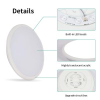 Delipop 12 Inch Ceiling Light 24W Surface Flat Led Ceiling Light For Indooroutdoor Ip54 Waterproof Round Ceiling Light Fixtur