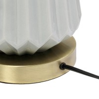 25 Classic Fluted Ceramic And Metal Table Lamp