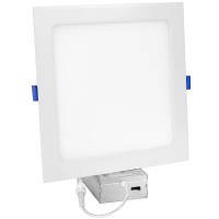 Maxxima 8 In 5Cct Square Recessed Led Downlight 1600 Lumens Slim Flat Panel Color Selectable 2700K3000K3500K4000K5000K Di