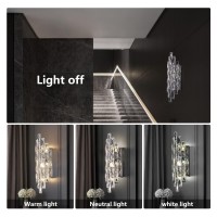 Modern Crystal Wall Sconces Chrome Wall Light Fixtures Luxury Indoor Wall Lamp Crystal Vanity Wall Mount Lamps Wall Lighting Fo