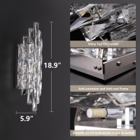 Modern Crystal Wall Sconces Chrome Wall Light Fixtures Luxury Indoor Wall Lamp Crystal Vanity Wall Mount Lamps Wall Lighting Fo