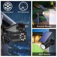 Waitscher Solar Motion Sensor Light Outdoor Security Camera 360 Rotatable Ip67 Waterproof Solar Flood Lights 1200Lm For Barns Garden Driveway Path Landscape Yard(1Pack)