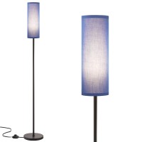 Ambimall Floor Lamp For Living Room - Pole Lamps For Bedrooms, Standing Lamps With Blue Shade, 65'' Tall Lamp For Office, Minimalist Blue Floor Lamp For Home Decor