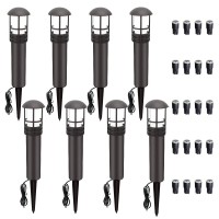 Volisun 8-Pack Outdoor Led Landscape Lighting,3W 12V Low Voltage Pathway Lights,Outdoor Waterproof Garden Lights, Aluminum Housing Etl Listed,Cri 90+,5000K Cool White For Driveway Sidewalk