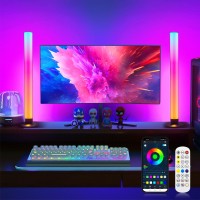 Elouycke Rgb Light Bar Music Synced Rgb Led Light Bar 8 Scene Modes And 16 Million Colors Led Gaming Lights Smart Light Bar W