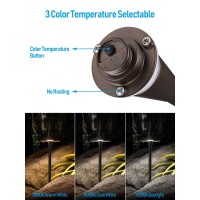 Leonlite 3Cct Low Voltage Pathway Lights 1224V Led Landscape Path Light 3000K4000K5000K Selectable Cri90 Ip65 Waterproof