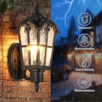 Sucolite Outdoor Wall Light Fixtures Wall Mounted Exterior Waterproof Porch Lights Wall Lanterns Outside Wall Sconces With Wat