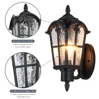 Sucolite Outdoor Wall Light Fixtures Wall Mounted Exterior Waterproof Porch Lights Wall Lanterns Outside Wall Sconces With Wat