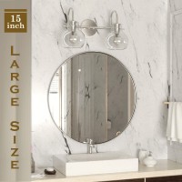 Paihome 2 Light Bathroom Light Fixtures Brushed Nickel, Bathroom Vanity Light 22Inch Wall Lights For Mirror Nickel Vanity Lighting Bathroom Silver Bathroom Light Over Mirror Farmhouse Wall Sconce