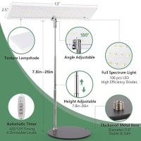 Lordem Grow Light Full Spectrum Led Plant Light For Indoor Plants Height Adjustable Growing Lamp With Auto Onoff Timer 4H8H