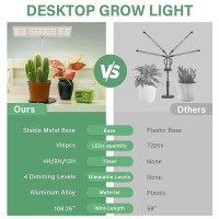 Lordem Grow Light Full Spectrum Led Plant Light For Indoor Plants Height Adjustable Growing Lamp With Auto Onoff Timer 4H8H