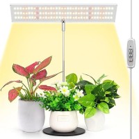 Lordem Grow Light Full Spectrum Led Plant Light For Indoor Plants Height Adjustable Growing Lamp With Auto Onoff Timer 4H8H