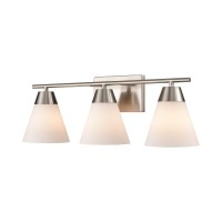 Vivica 24'' Wide 3-Light Vanity Light - Brushed Nickel