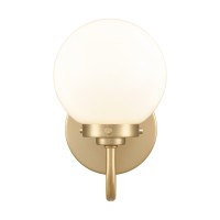 Fairbanks 8.5'' High 1-Light Sconce - Brushed Gold And Opal