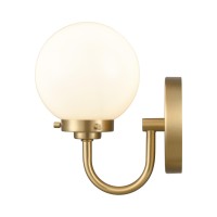 Fairbanks 8.5'' High 1-Light Sconce - Brushed Gold And Opal