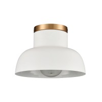 Lewellen 10'' Wide 1-Light Semi Flush Mount - Matte White