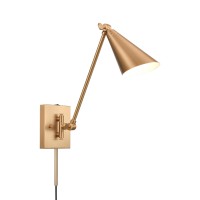 Whitmire 10.5'' High 1-Light Plug-In/Hardwire Sconce - Brushed Gold