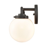 Fairbanks 22.75'' Wide 3-Light Vanity Light - Matte Black And Opal