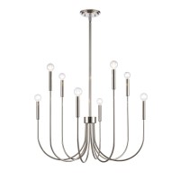 Ulla 28'' Wide 8-Light Chandelier - Polished Nickel