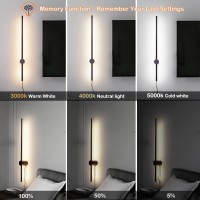 Ditoon Rc Dimmable Modern Plug In Wall Sconce Set Of Two Led Black Wall Lights With Dimmer 394 Inches Wall Lamp With Memory Fun