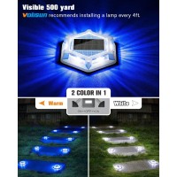 Volisun Solar Driveway Lights Dock Outdooor Waterproof Marker Lights 12 Pack Solar Deck Lights 2 Colors In 1 Led Ip67 Solar Blue