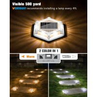 Volisun Solar Driveway Lights Dock Outdooor Waterproof Marker Lights 12 Pack Solar Deck Lights 2 Colors In 1 Led Ip67 Solar Deck