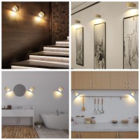 Wall Sconce Led Battery Operated Lights Wall Lighting With Rechargeable 360 Rotate Magnetic Ball 3 Brightness Levels 3 Color