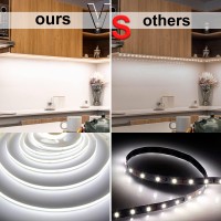 Axmotut White Cob Led Strip Light Dimmable 164Ft5M Led Light 6000K Daylight White 2400 Leds High Lumen Led Tape Lights Cri 9