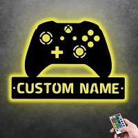 Personalized Gamer Metal Sign Wall Art Lamp Led Game Neon Sign Night Lights Custom Name Home Decor Gamer Sign For Teen Boys Game Room Decor Bedroom Wall Decoration(10Inch,Style 6)