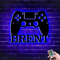 Personalized Gamer Metal Sign Wall Art Lamp Led Game Neon Sign Night Lights Custom Name Home Decor Gamer Sign For Teen Boys Game Room Decor Bedroom Wall Decoration(10Inch,Style 8)