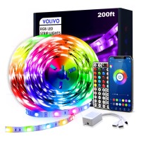 Volivo Led Strip Lights 200Ft App Controlled Bluetooth Led Light Strip Sync With Music Color Changing Led Lights For Bedroom H