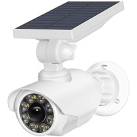 A-Zone Solar Motion Sensor Light Outdoor - 800Lumens 8 Led Spotlight 5-Watt Solar Lights Outdoor With Ip66 Waterproof, Wireless Solar Flood Light For Garage Porch Garden Patio Driveway Pathway