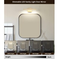 Joossnwell Bathroom Vanity Lights Fixtures Over Mirror Dimmable 5Cct Led Gold Bathroom Light Fixtures Modern Bath Wall Lamps Bar