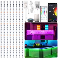 Maylit 8 Pcs 3.3Ft Smart Rgb Under Cabinet Lights Kit, Work With Alexa And Google Assistant, App And Remote Control, Music Sync Color Changing, Timer, Dimmable, For Cabinet, Counter, Shelf, Bookcase