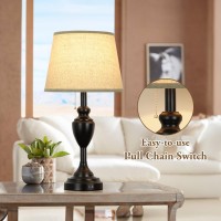 Sucolite Set Of 2 Table Lamps With 2 Usb Charging Ports Modern Farmhouse Lamps For Bedrooms Bedside With Pull Chain Switch Nig