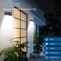 G Gjia 4Pack 30W 3600Lm Led Wall Pack Light With Dusk To Dawn Sensor Aluminum Housing Ac100277V 5000K Wall Pack Lights Outdoor