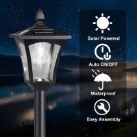 Suponar 70 Solar Lamp Post Light Solar Light Post Outdoor Waterproof With Planter Solar Pole Light Outside For Porch Yard Dr