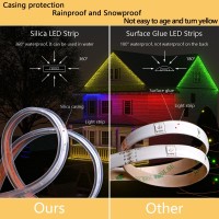 Solar Led Strip Lights Outdoor 164Ft Solar Power Rgb Led Lighting Ip66 Waterproof Rope Camping Lights For Garden Wedding Ea