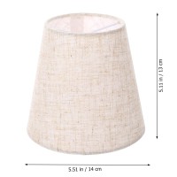 Osaladi Small Lamp Shade For Table Floor Lamp 1 Pack Replacement Linen Barrel Fabric Shade Clip On Bulb Vintage Decorative Lamp Shades