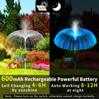 Rwnxkarn Solar Garden Lights Outdoor Decorative Waterproof, Solar Light For Outside, Solar Yard Lights Solar Flower Decor For Patio Pathway Lawn Party Wedding Landscape Decorations, 3 Pcs