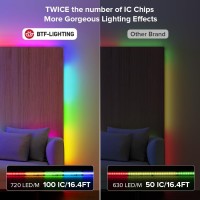 Btflighting Fcob Ws2811 Ic Rgb Cob Led Strip Flexible High Density Uniform Chasing Color Light Dc24V 720Ledm 164Ft 20Icm 12M