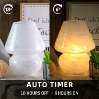 Battery Operated Table Lamps Timer, Cordless Lamp With Led Bulb For Power Outage, Mushroom Lamp For Area No Plug, Decorative Lamp For Tabletop/Corner/Entryway/Stairway/Bathroom/Fireplace(Cloud)