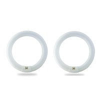 Bulbmaster Fc8T9/Cw 22 Watt 8 Inch Round T9 Fluorescent Circular Light Bulb, Cool White 4100K, 1120 Lumens G10Q 4-Pin Base 22W Circline Ceiling Lights Pack Of 2