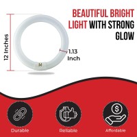 Bulbmaster Fc12T9/D 32 Watts 12 Inch Round T9 Fluorescent Circular Light Bulb, Daylight 6500K, Fc12T9 1930 Lumens G10Q 4-Pin Base 32W Circline Ceiling Lights