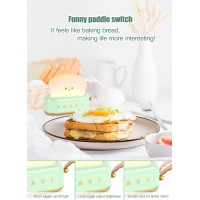 Elstey Toaster Lamp, Rechargeable Small Lamp Desk Decor With Smile Face Toast Bread Cute Toaster Shape Room Decor Night Light For Bedroom, Bedside, Living Room, Dining, Desk Decorations, Gift