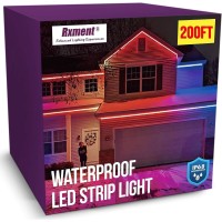 Rxment 200Ft Outdoor Led Strip Lights Waterproof Ip68 With Selfadhesive Low Voltage 24V Heavy Duty Color Changing Music Syn