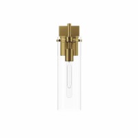 Cover your walls with ambient light with the Skylark 1Light Wall Sconce A modern update to the living room entryway hallway bedroom bathroom or other living space this wall light features a single bulb encased in a clear glass cylinder shade that is mount