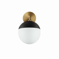 Cast a warm ambient glow around your home or apartment with the Stellar Wall Sconce Adding contemporary charm to a hallway dining room bedroom office entryway or other living space this spherical light fixture features a frosted glass shade that attaches 