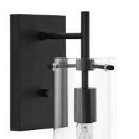 Cover your walls with ambient light with the Skylark 1Light Wall Sconce A modern update to the living room entryway hallway bedroom bathroom or other living space this wall light features a single bulb encased in a clear glass cylinder shade that is mount